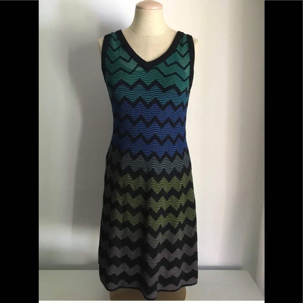 Missoni Chevron Knit Sleeveless A Line Dress Sz 38